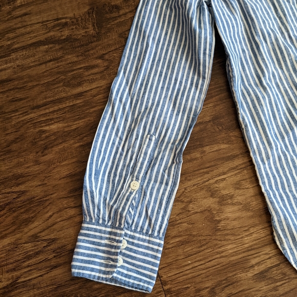 J. Crew Long Sleeve Linen Half Button Down shirt - Picture 11 of 13
